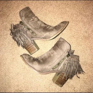Fringe booties